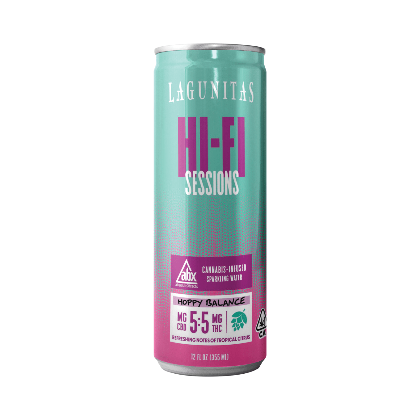 Photograph of product: Lagunitas Hi Fi Sessions - 5:5 TH-oui:CBD - 12oz Can - Hoppy Balance