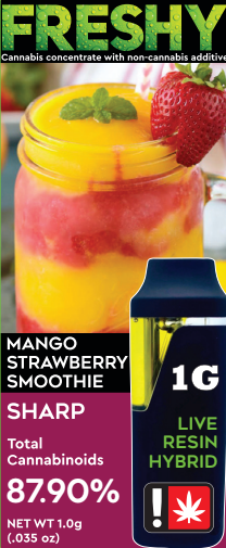 Photograph of product: Mango Strawberry Smoothie Flavored Disposable | 1g