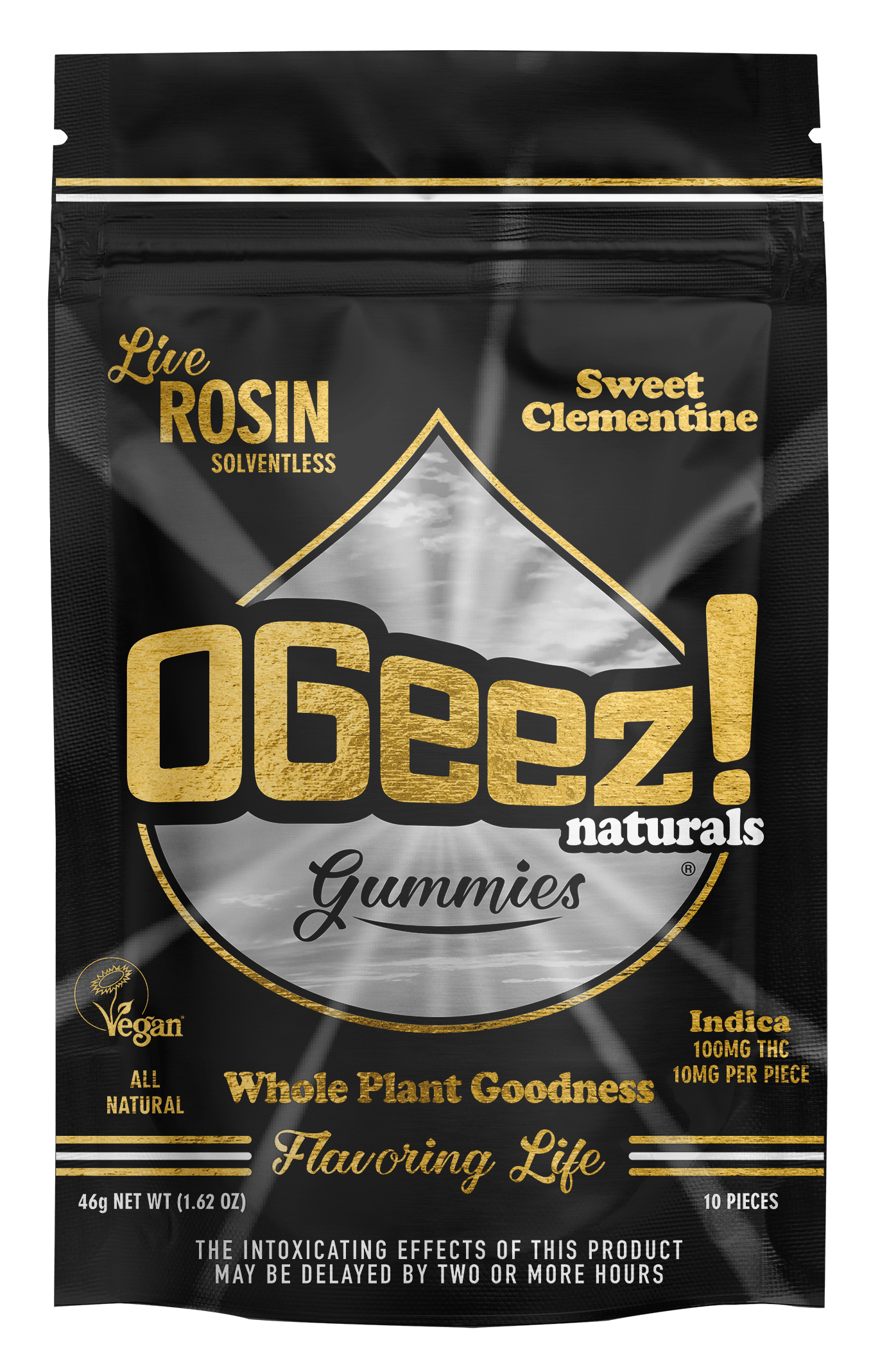 Photograph of product: 100mg - 10 Pack - Edibles - Live Rosin - Sweet Clementine - OGeez - REC