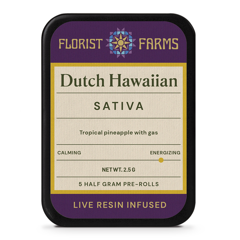 Photograph of product: Dutch Hawaiian 5pk Infused Prerolls