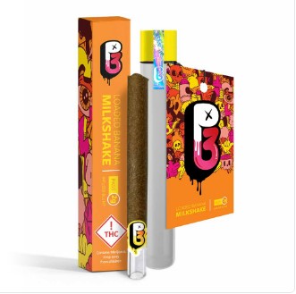 Photograph of product: P3 - Infused Pre-Roll Blunt Single 2g - Loaded Banana Milkshake - LBM