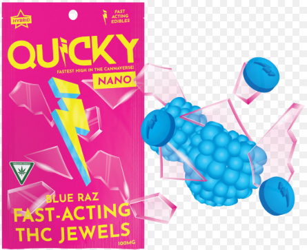 Photograph of product: Blue Raz | 100mg Hard Jewels