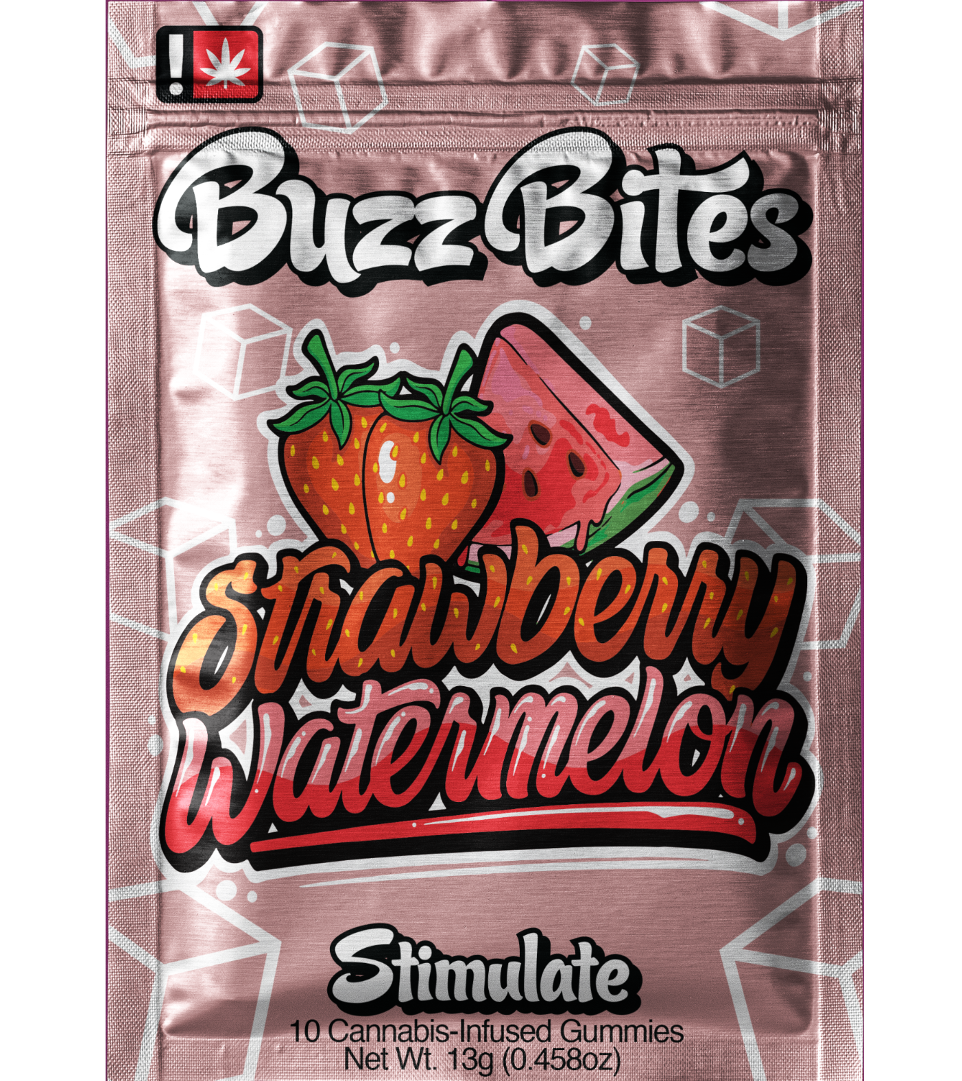 Photograph of product: Buzz Bites | Strawberry Watermelon Gummy