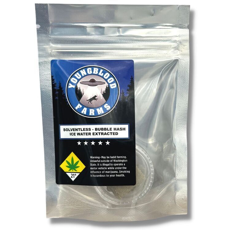 Photograph of product: Dirty White Girl Solventless Ice Water Bubble au chocolat Extract (Youngblood Farms)