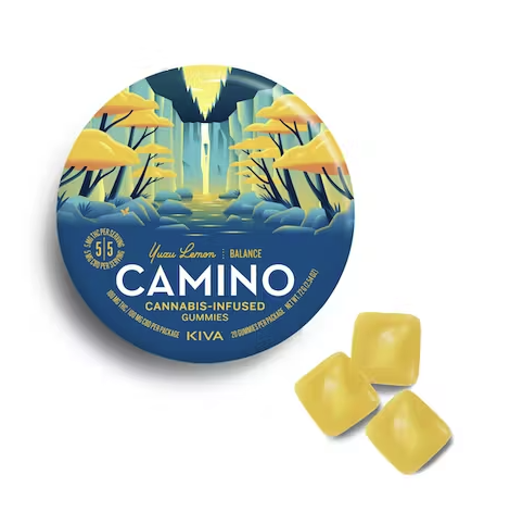 Photograph of product: Camino 100mg Gummies - Yuzu Lemon 5:5 (THC:CBD)