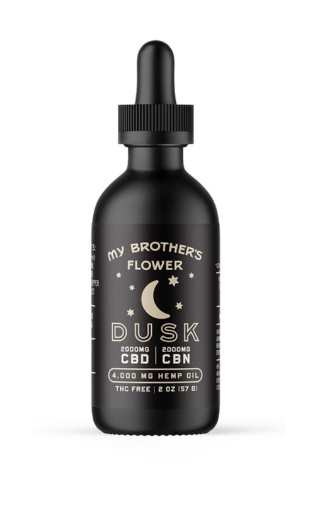 Photograph of product: My Brother's Flower | Tincture | - Rosin | 100mg | 1:10:10 | TH-oui:CBD:CBN | Dusk