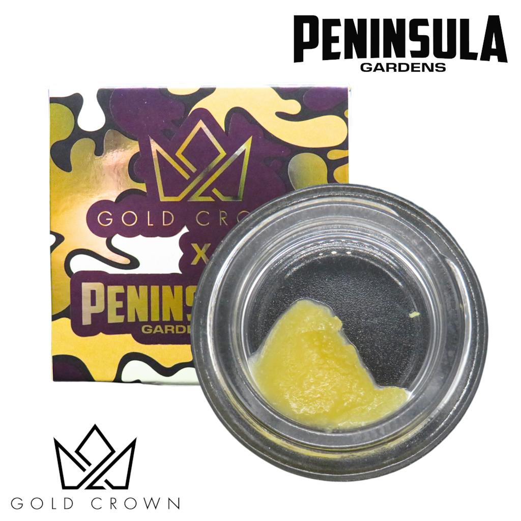 Photograph of product: Gold Crown x Peninsula Gardens - 1g Crumble - Party Poppers