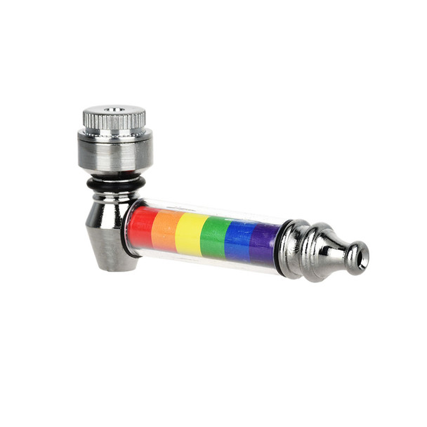 Photograph of product: Aluminum Hand Pipe 3" Rainbow JUG