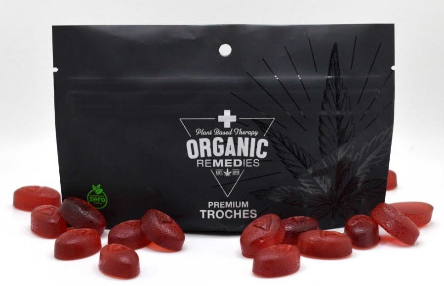 Photograph of product: StrawberryNana Live Troches | 50mg/15pk (750mg)
