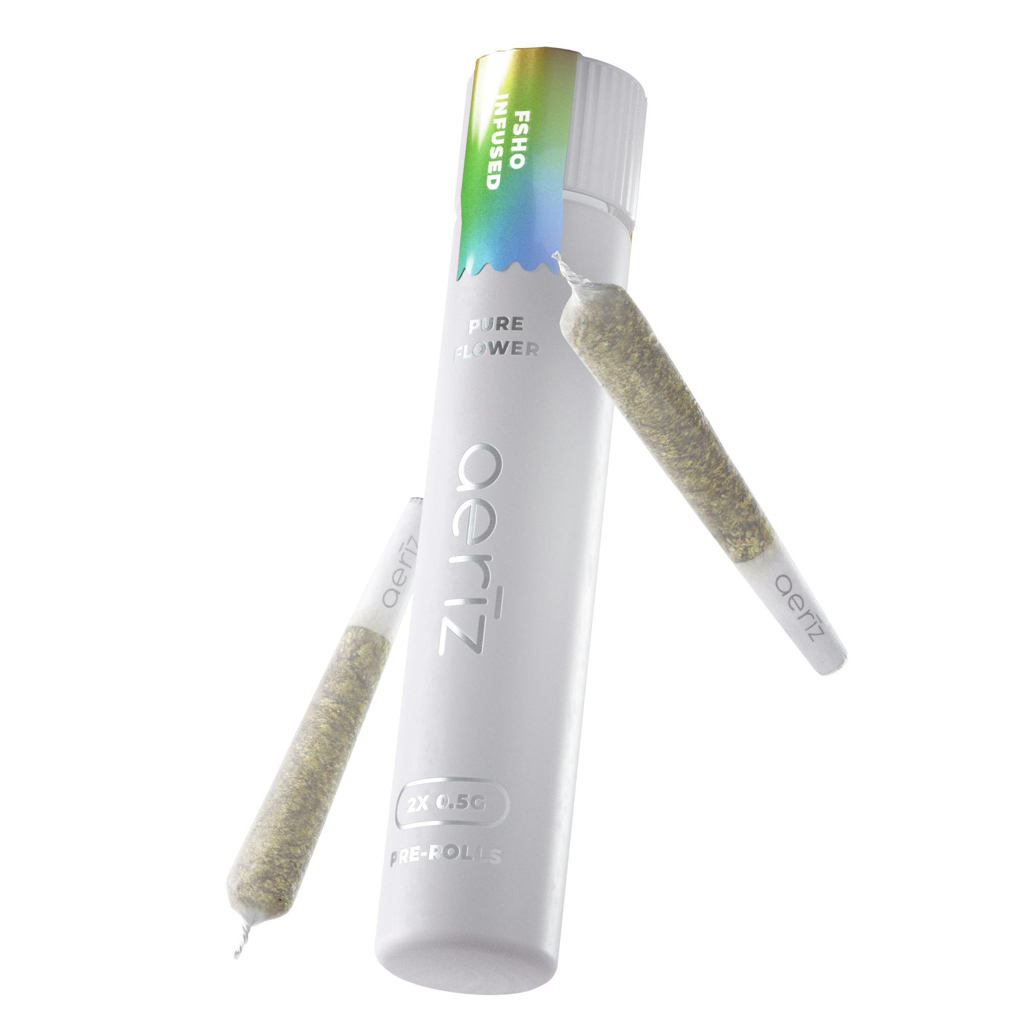 Photograph of product: Aeriz Rainbow Pave (H) Infused Pre Roll Pack 0.5g 2pk