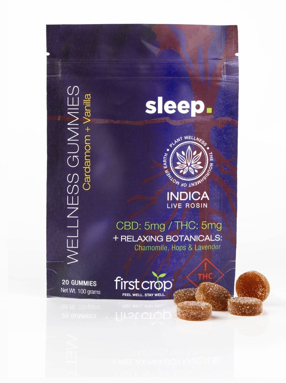 Photograph of product: First Crop SLEEP 100mgTH-oui:100mg CBD