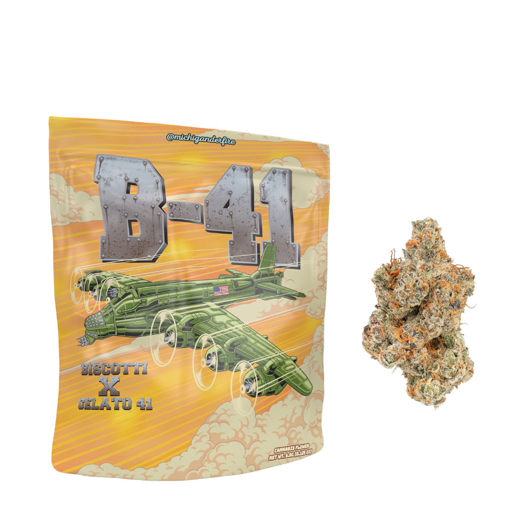 Photograph of product: Michigander Fire | B-41 Prepackaged Flower | 3.5g
