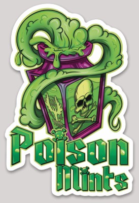 Photograph of product: LRP Cultivar Sticker - Poison Mints (TAX INCLUDED)