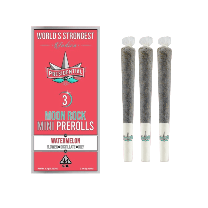 Photograph of product: Presidential Watermelon Mini Infused Prerolls 3pk