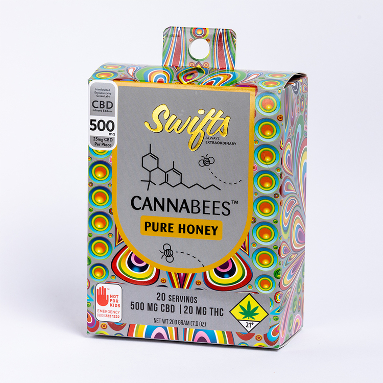 Photograph of product: 10pk Honey 5:1 TH-oui:CBD gls