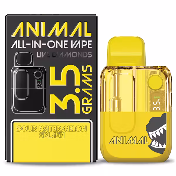 Photograph of product: Animal | Sour Watermelon Splash Live Diamonds | 3.5G Disposable Vape