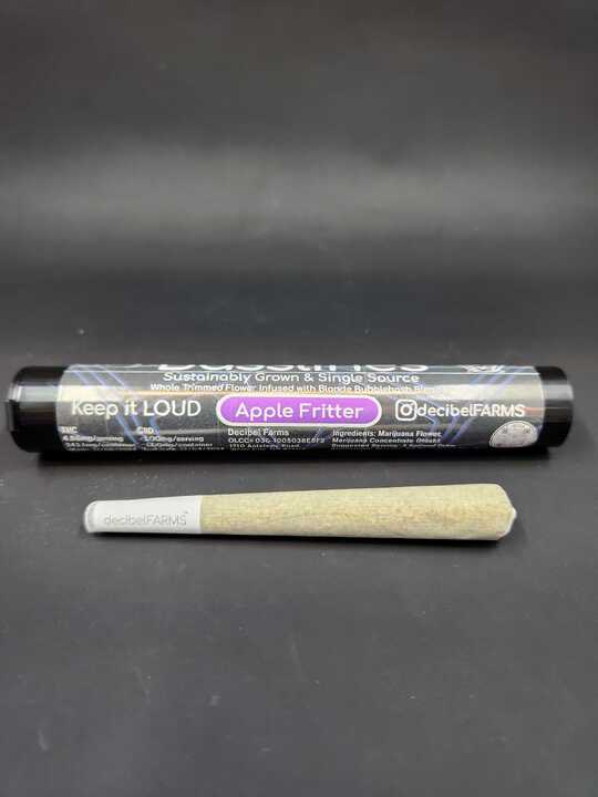 Photograph of product: Pre-Roll Infused 1g Basslines Apple Fritter (Decibel)