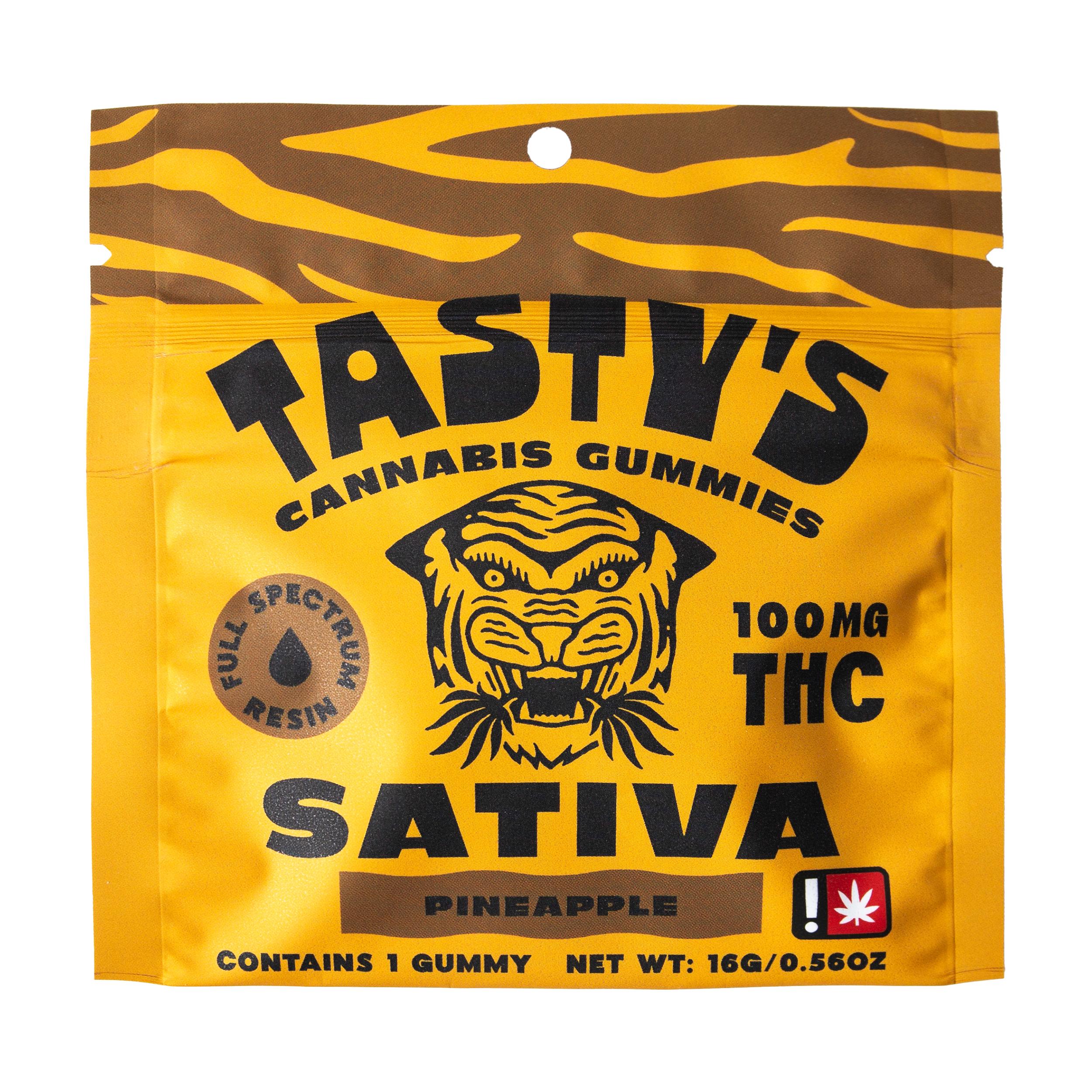 Photograph of product: Tasty's | Pineapple Single Gummy | 100mg