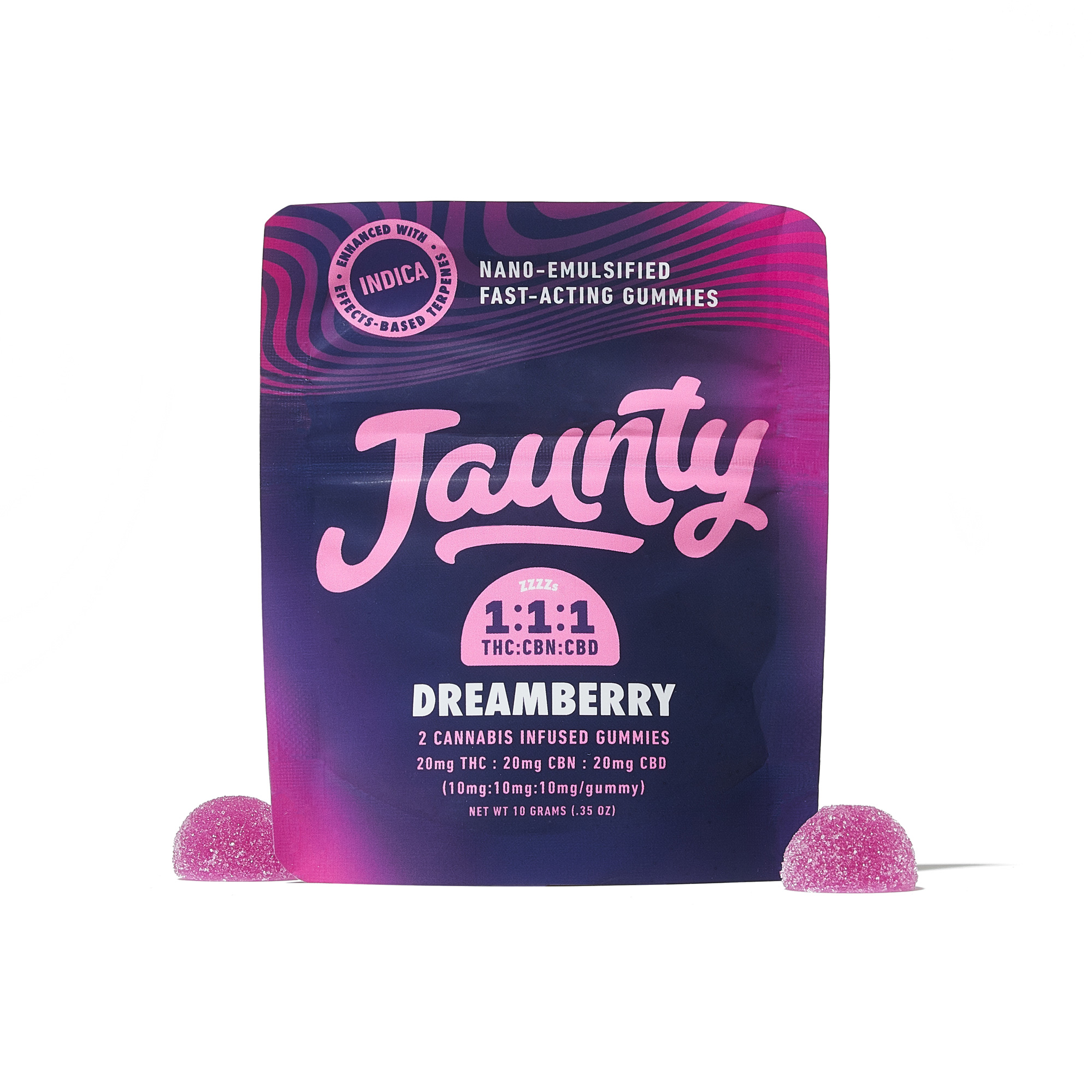 Photograph of product: Jaunty | Dreamberry Gummies (Oui'd) 2pk, 20mg