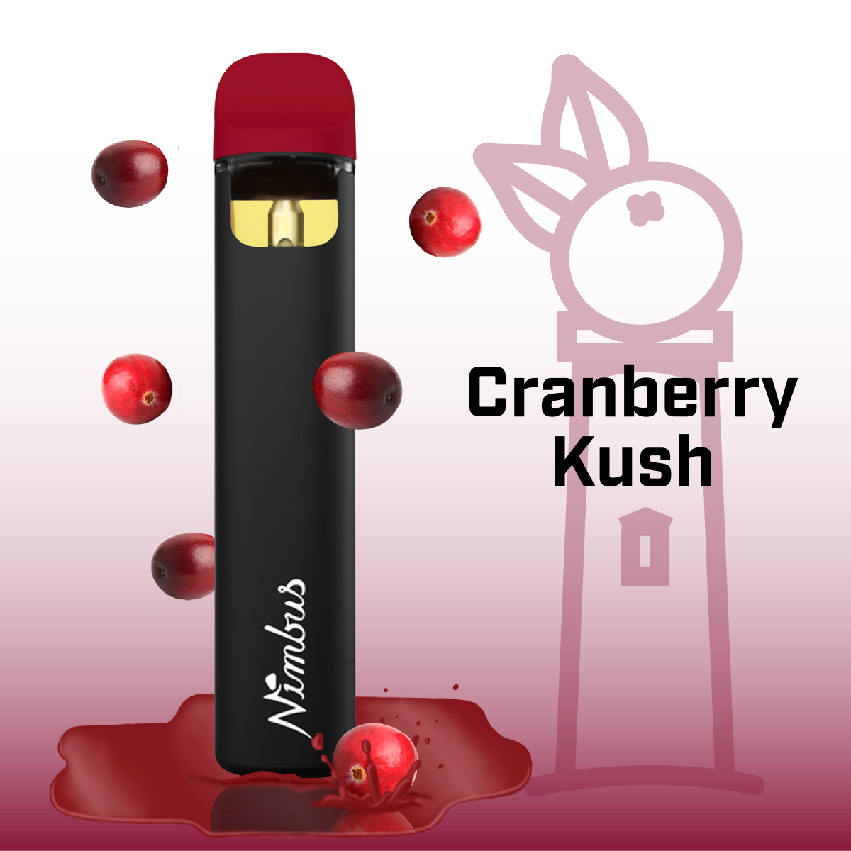 Photograph of product: Disposable | Distillate | Cranberry Kush | 0.5g