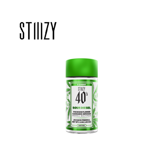 Photograph of product: SOUR DIESEL 2.5G INFUSED 5 PACK PREROLL