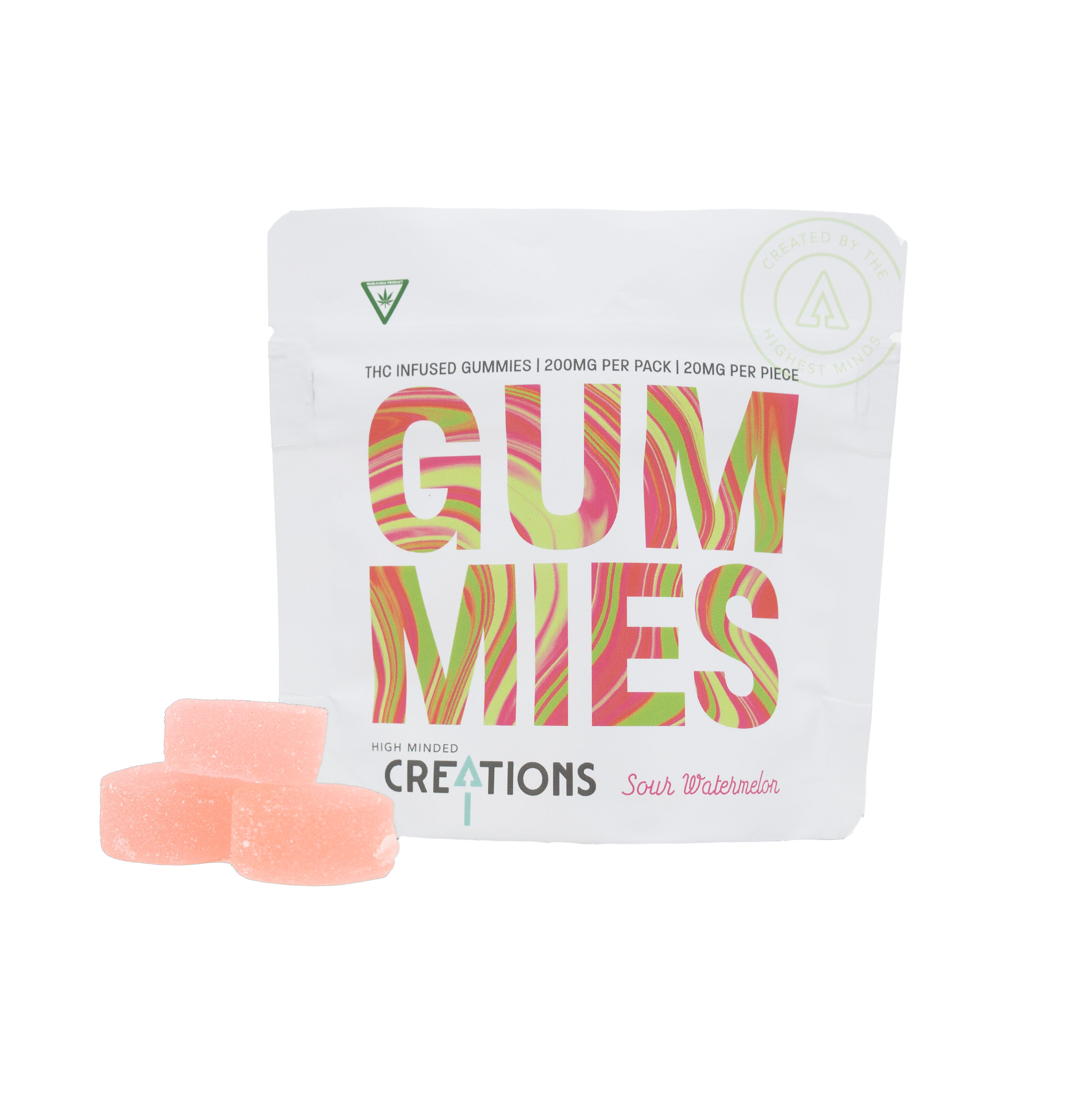 Photograph of Product: High Minded - Gummies - 200mg High Dose - Sour Watermelon