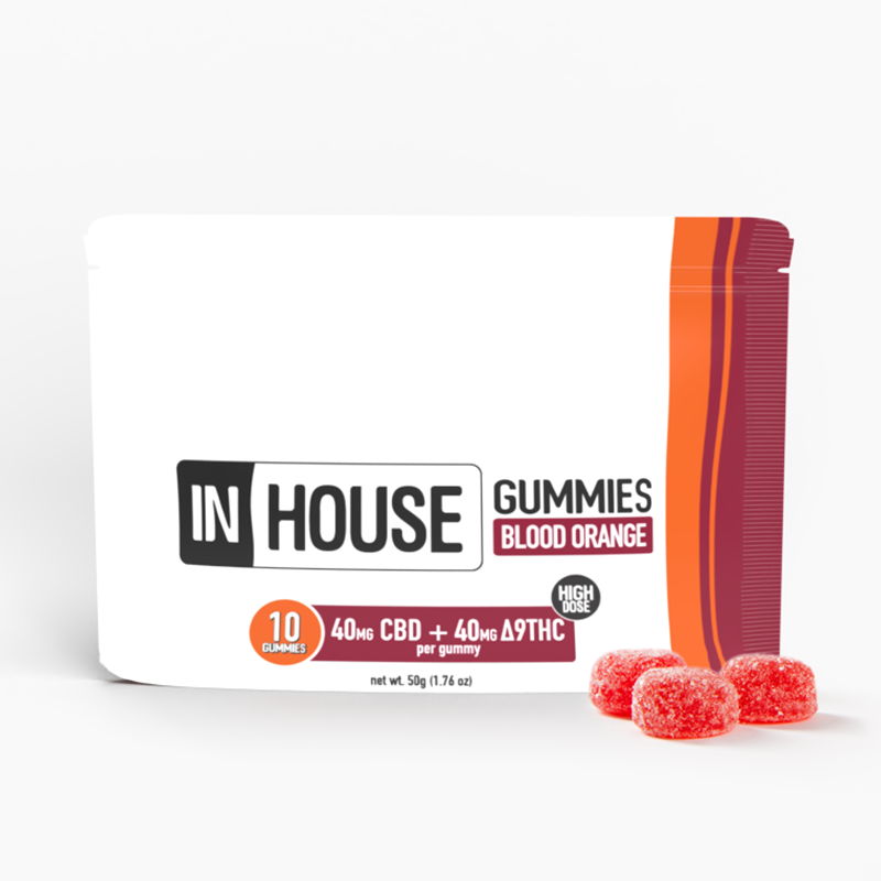 Photograph of product: In-House 100mg Gummies - Blood Orange 1:5 TH-oui:CBD