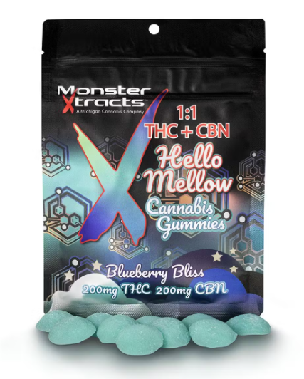 Photograph of product: Monster | Blueberry Bliss | CBN/TH-oui | Oui'd | 200mg