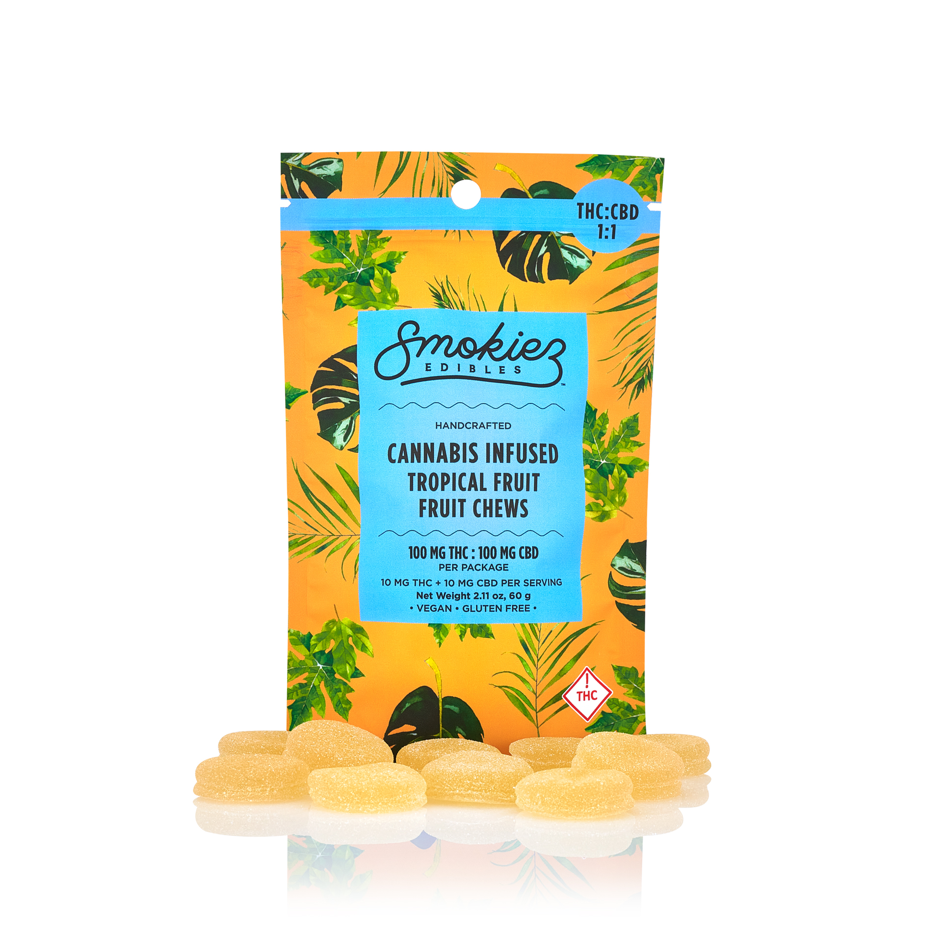 Photograph of product: Tropical Fruit Sweet - TH-oui:CBD 1:1 - 100mg - 10ct
