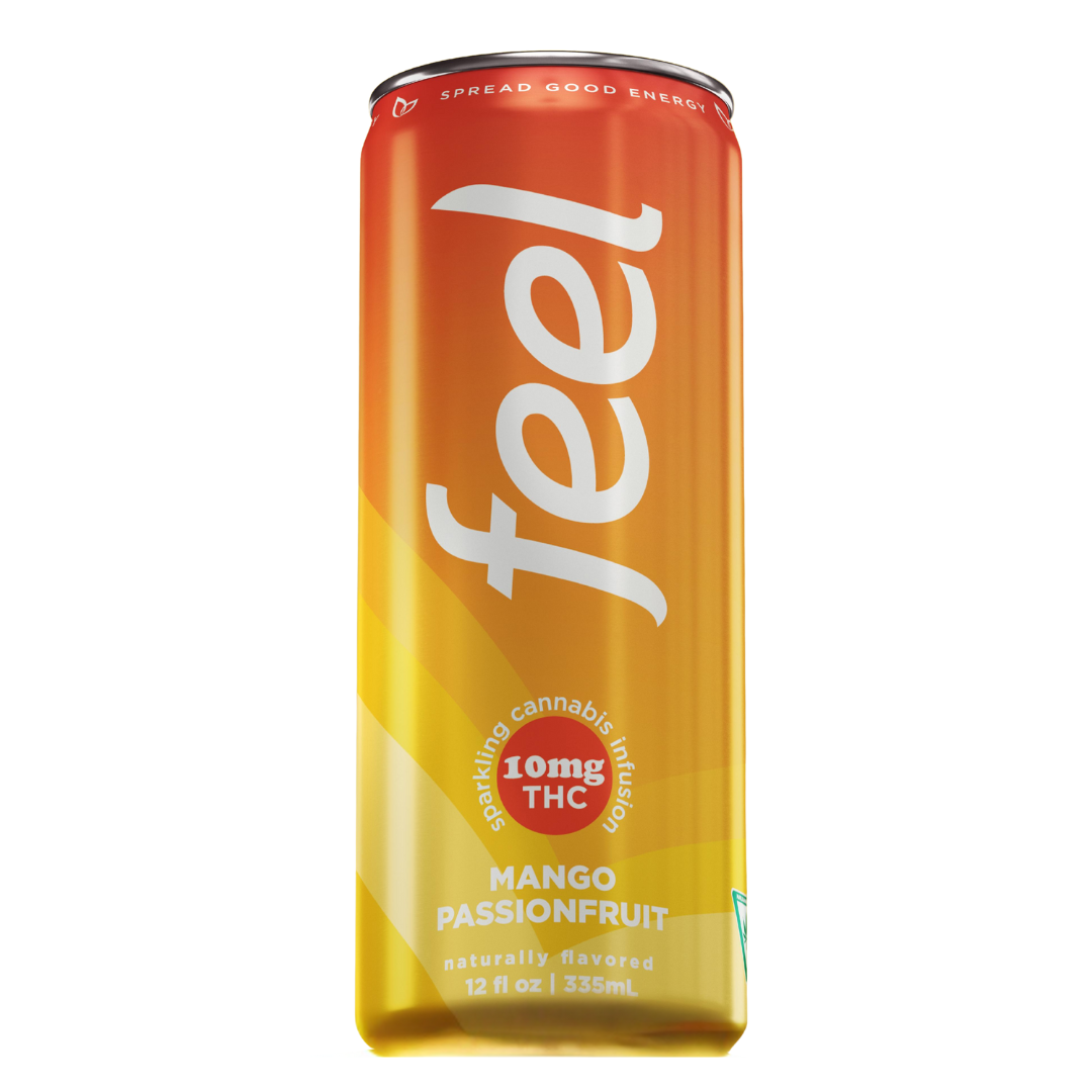 Photograph of product: Feel - 10mg Seltzer - Mango Passionfruit