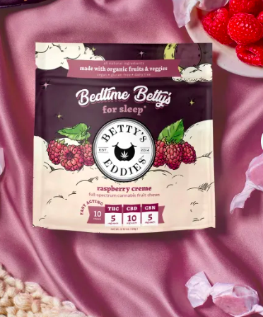 Photograph of product: Betty's Eddies | Raspberry Creme (sleep) | Fruit Chew | 50mg