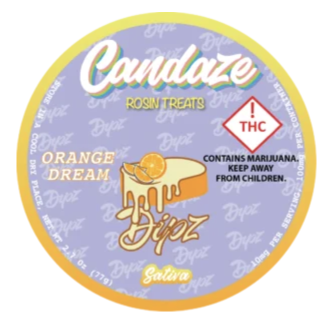 Photograph of product: Candaze | Dipz Orange Dream | Rosin Gummies | 100mg