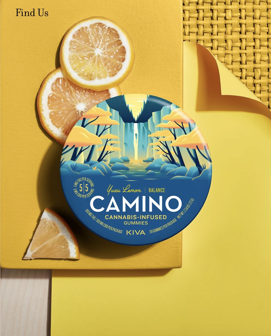 Photograph of product: Camino Yuzu Lemon Gummies 5mg 20pk