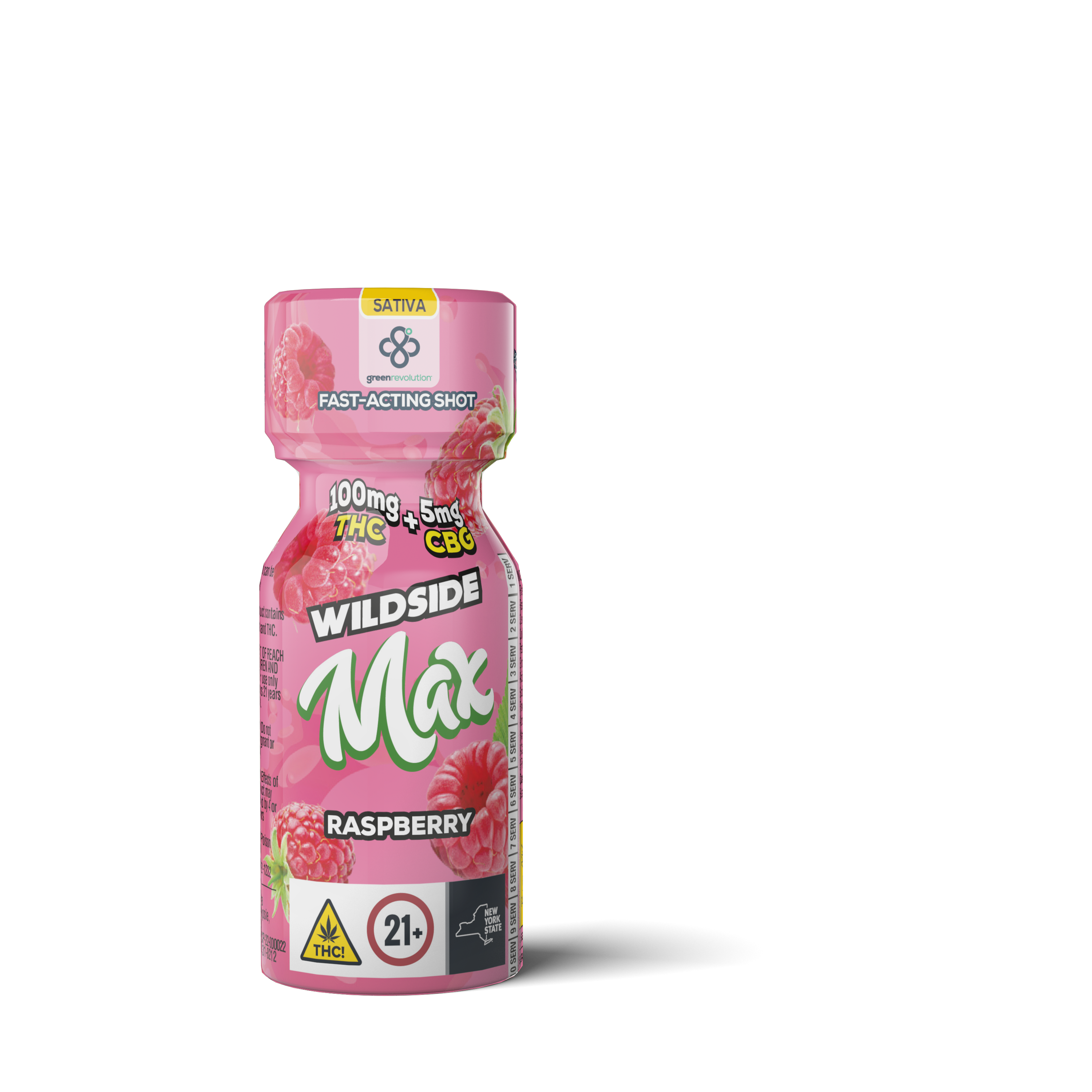 Photograph of Product: Nano Shot Max - Raspberry (20:1 THC:CBG)
