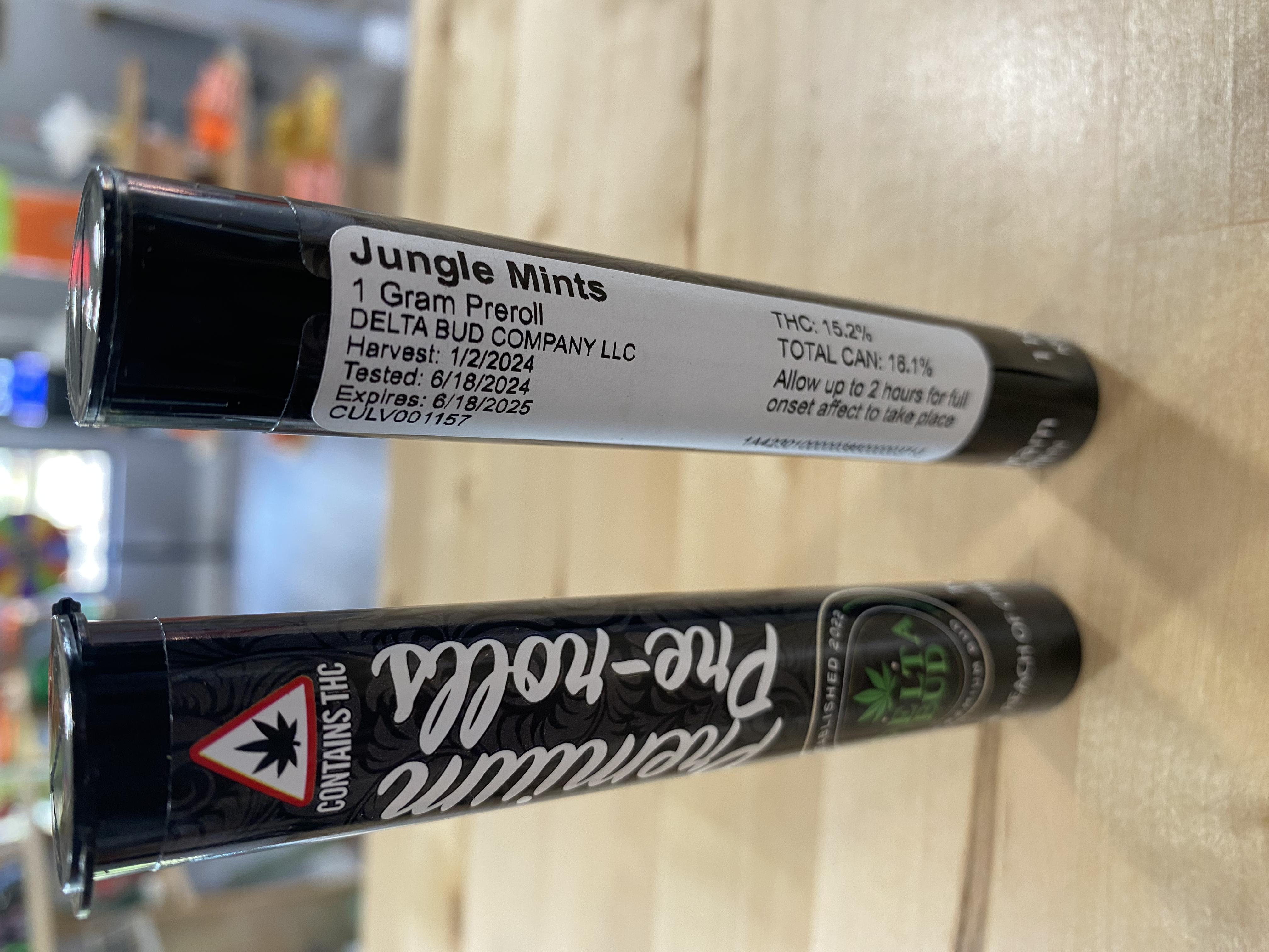 Photograph of product: Delta Bud -Jungle Mintz Pre-Roll - 1g