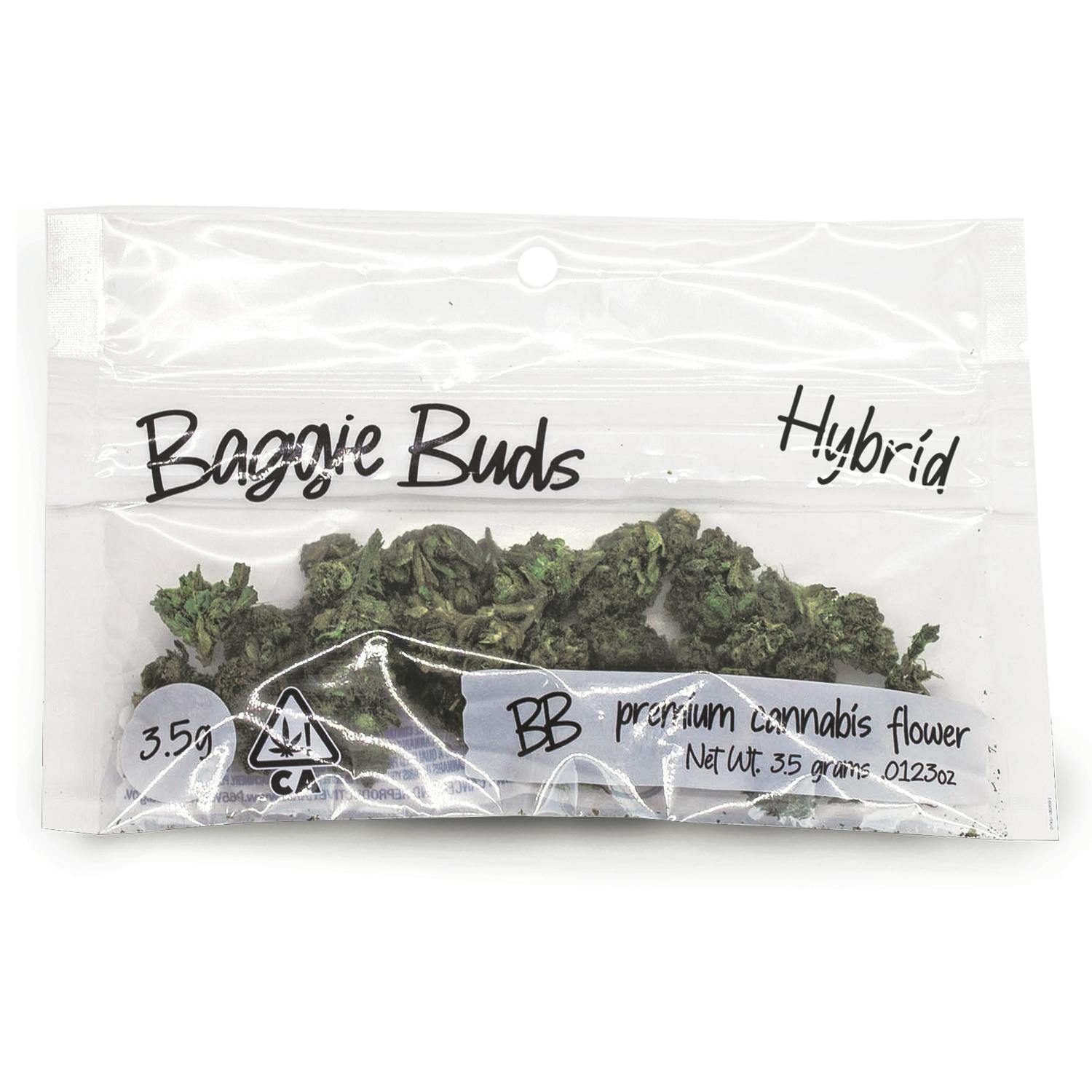 Photograph of Product: Baggie Buds Greenhouse 3.5g Eighth - Wedding Cake (H)