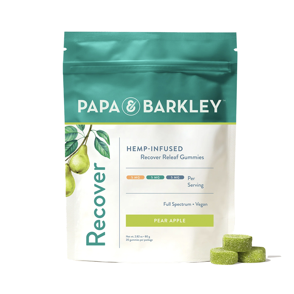 Photograph of product: PEAR APPLE RECOVER CBG GUMMIES [20 CT]