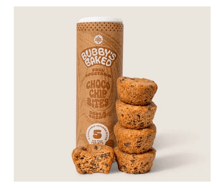 Photograph of product: Bubby's Baked Medicated Bites: Chocolate Chip 10mg 5pack