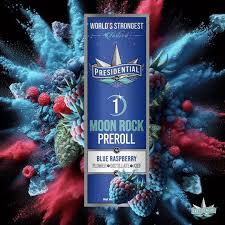 Photograph of product: PRESIDENTIAL | BLUE RASPBERRY | 1G MOON ROCK PRE-ROLL