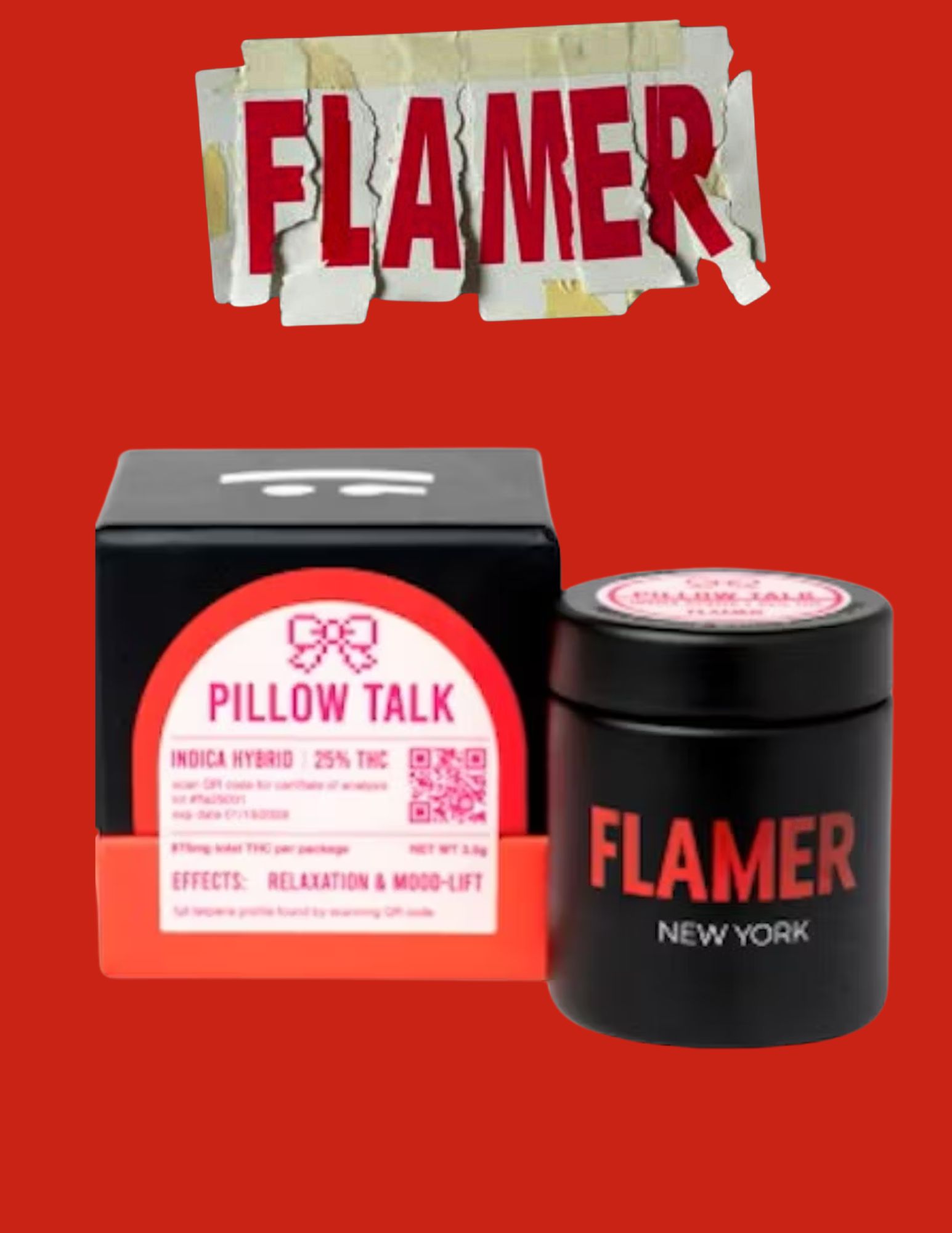 Photograph of product: Flamer | 3.5g | Flower Jar | Pillow Talk