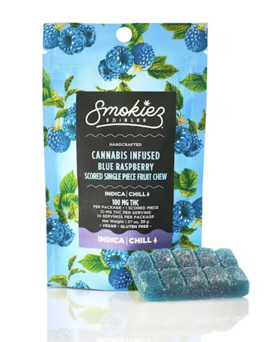 Photograph of product: Smokiez | 1pc Fruit Chew | Blue Raspberry (I)