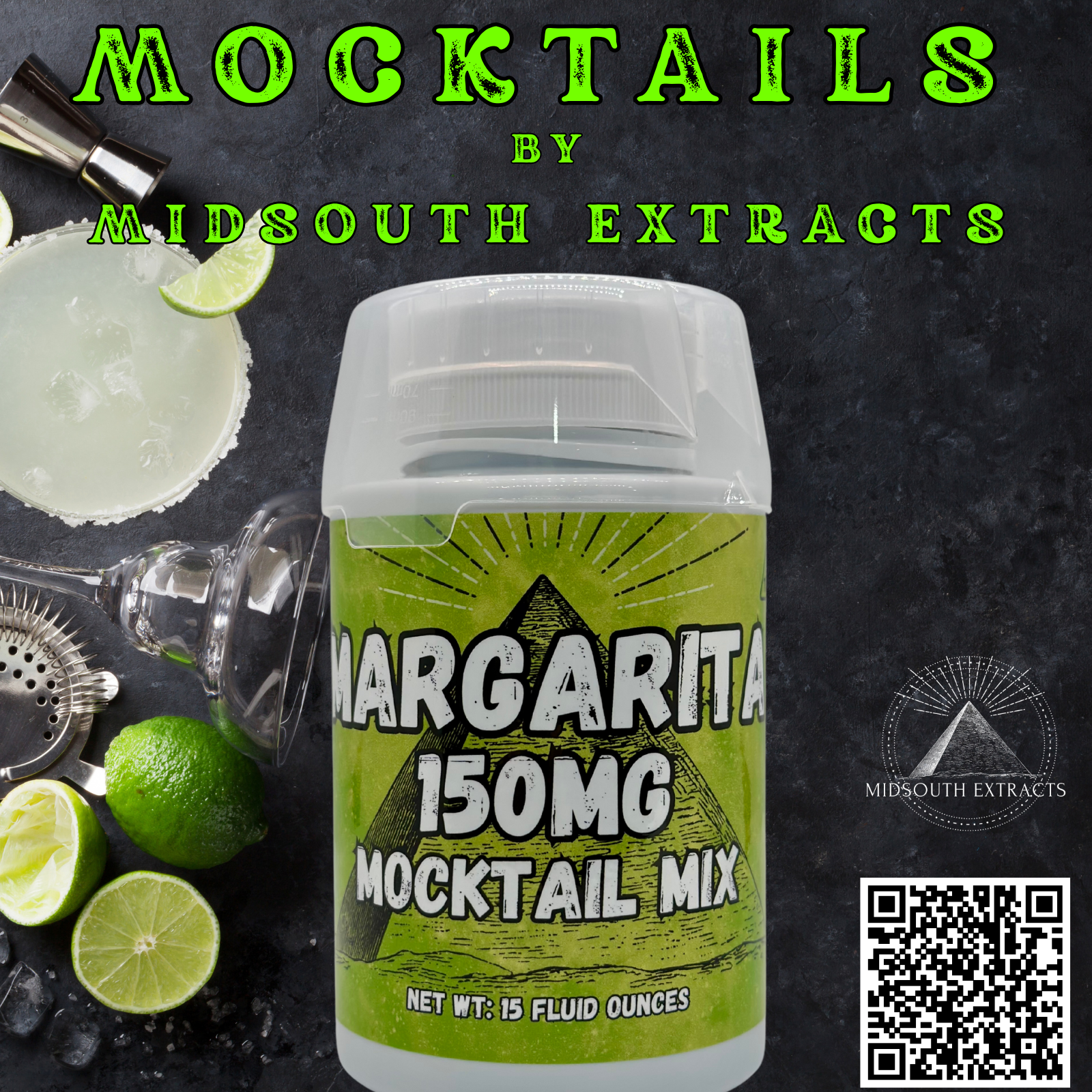 Photograph of product: Midsouth Extracts | 150mg | Margarita Mocktail Mix