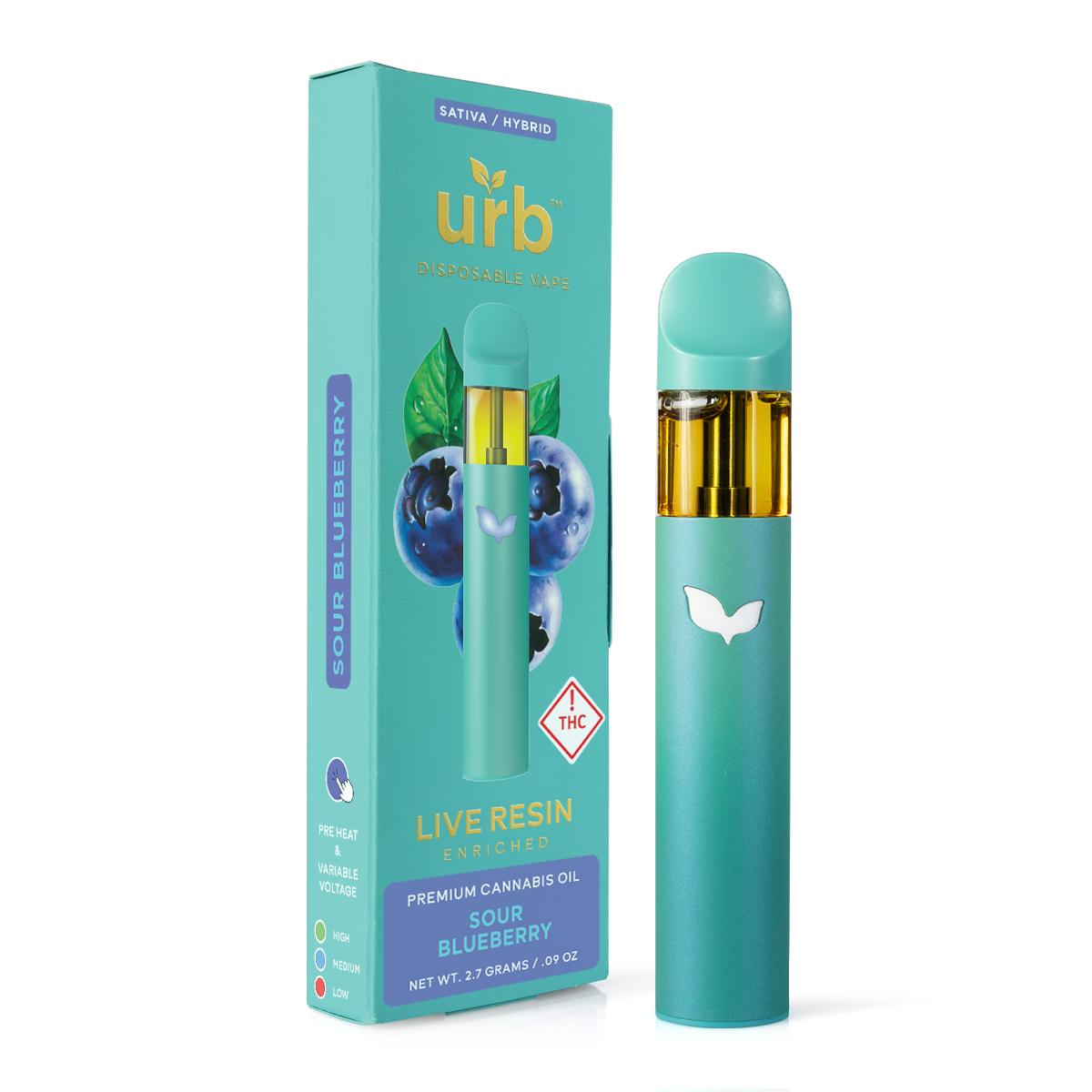 Photograph of product: Urb | Sour Blueberry Oui'd Disposable | 2.7g