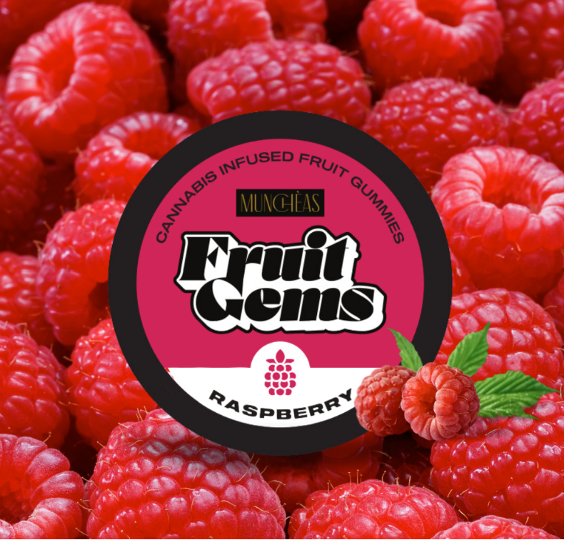 Photograph of product: Munchas |  Fruit Gems | Raspberry  | 100mg