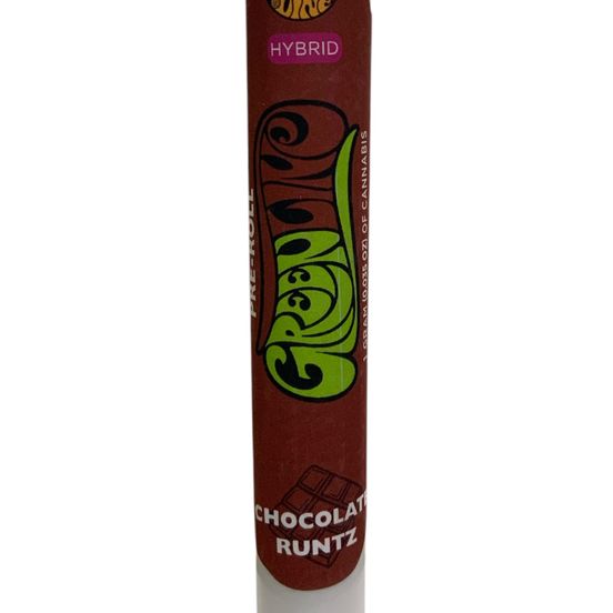 Photograph of product: Greenline - Chocolate Runtz 1g Preroll - 