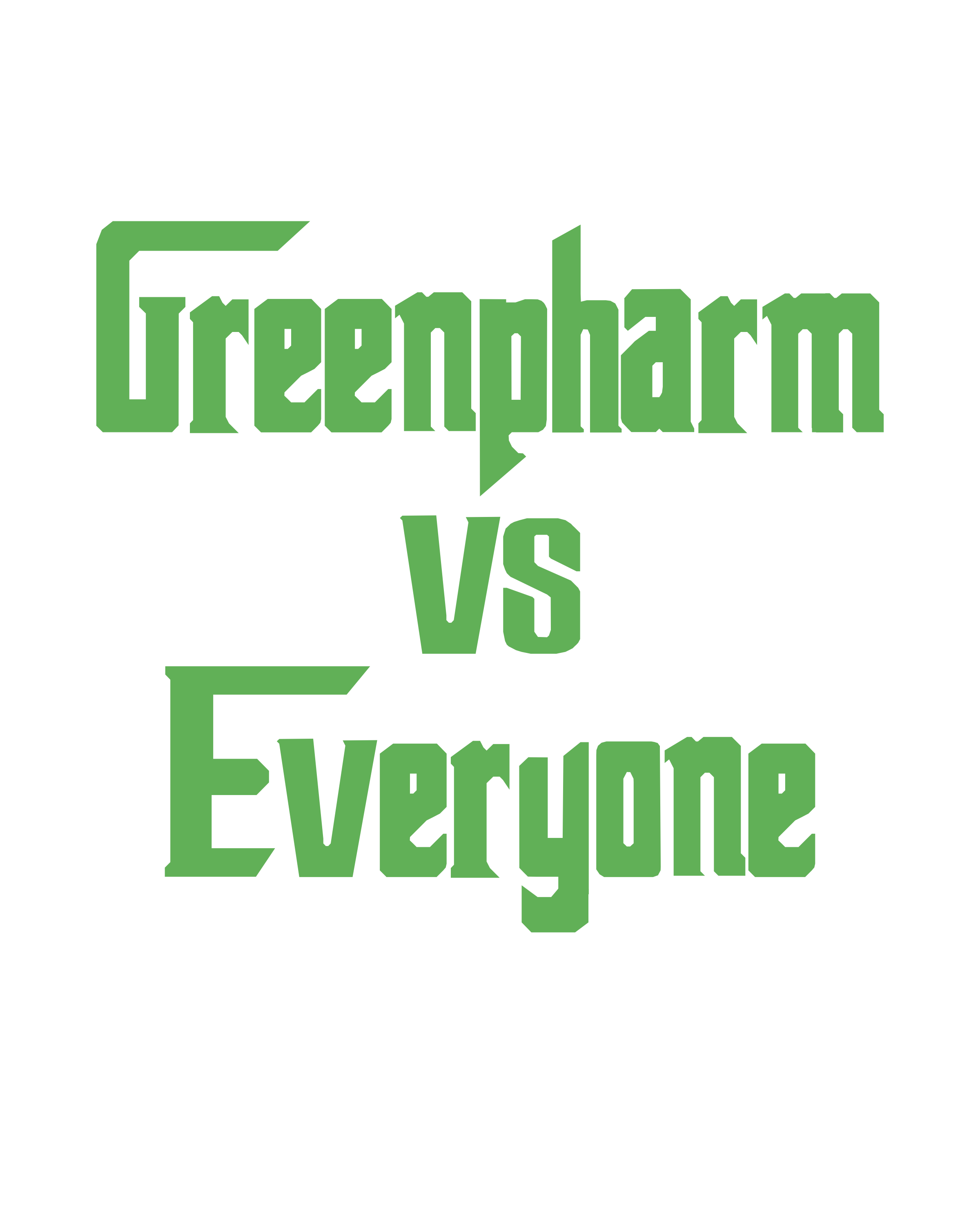 Photograph of product: Merch | Green Pharm | White GP vs Everyone T-Shirt