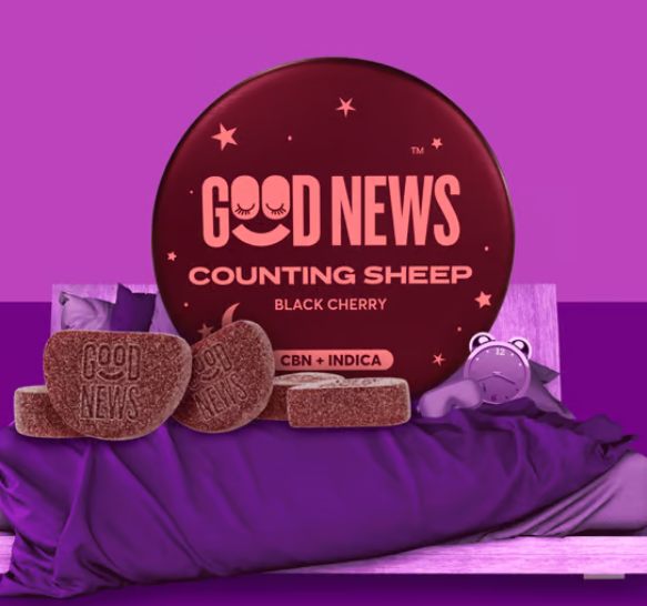 Photograph of product: Good News | Counting Sheep [Black Cherry] 1:2/CBN:TH-oui | 10pk/100mg