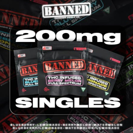 Photograph of product: Banned - Blueberry Lemonade Single - 200mg