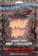 Photograph of product: Jungle Juice - Sugar Free Milk Chocolate Medallion - 200mg