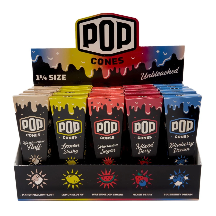 Photograph of product: Pop Cones | Assorted Flavors | 1 1/4 | 6pk